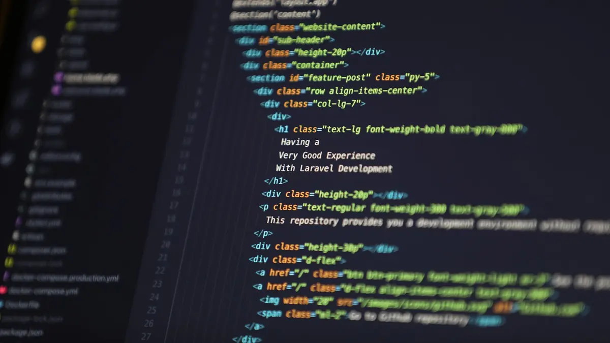 Computer screen displaying source code in a code editor