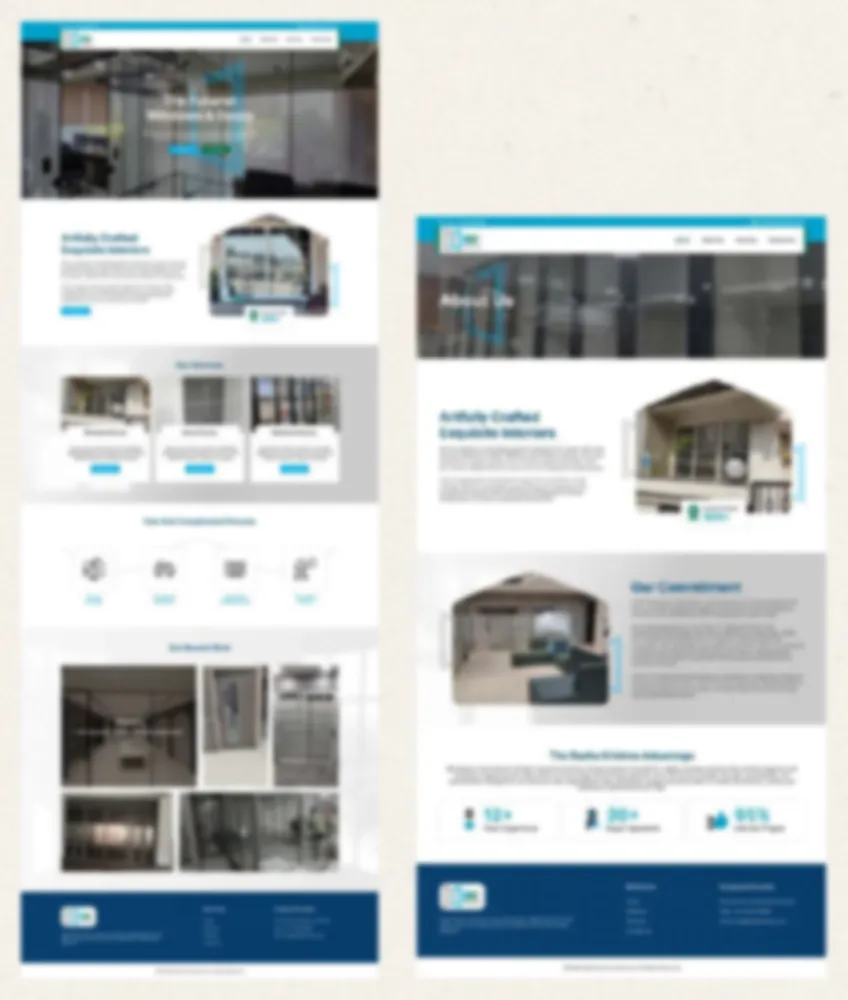 Blurred preview of a manufacturer website and order management pages